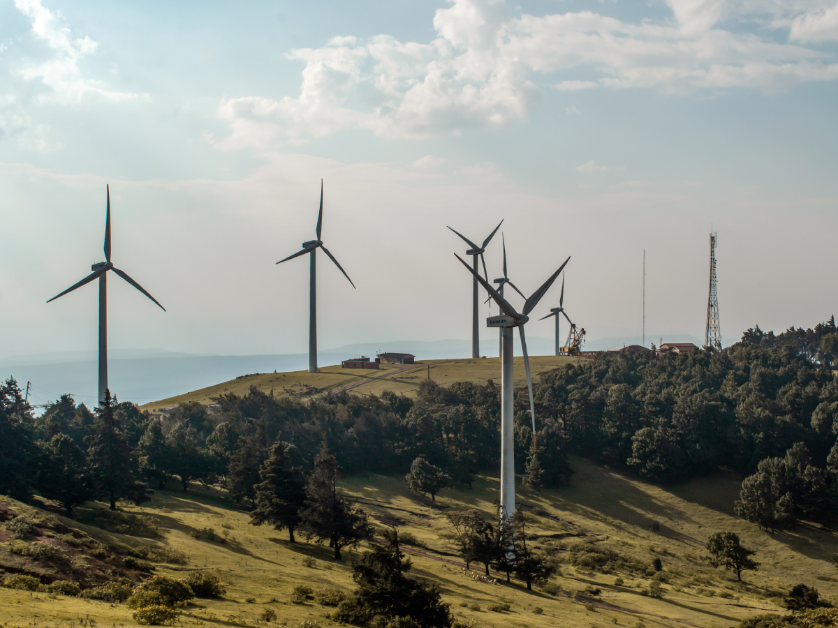 Wind turbines in the countryside